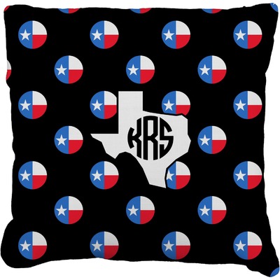 Texas Polka Dots Faux-Linen Throw Pillow 20" (Personalized)