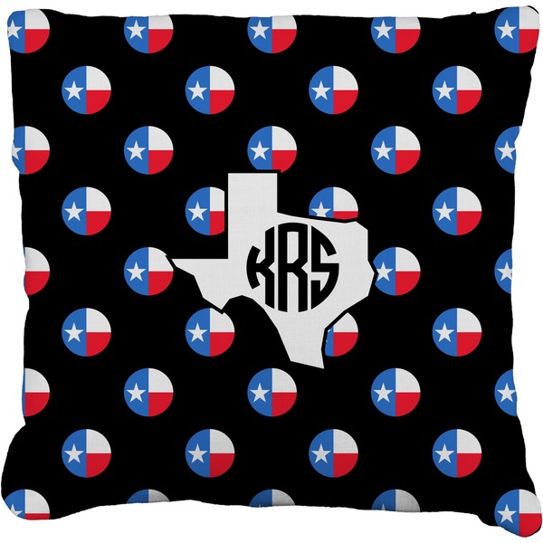 Custom Texas Polka Dots Faux-Linen Throw Pillow 26" (Personalized)