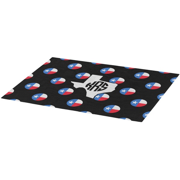 Texas Polka Dots Burlap Placemat (Angle View)