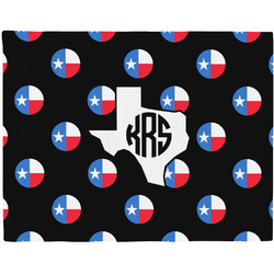 Texas Polka Dots Woven Fabric Placemat - Twill w/ Monogram