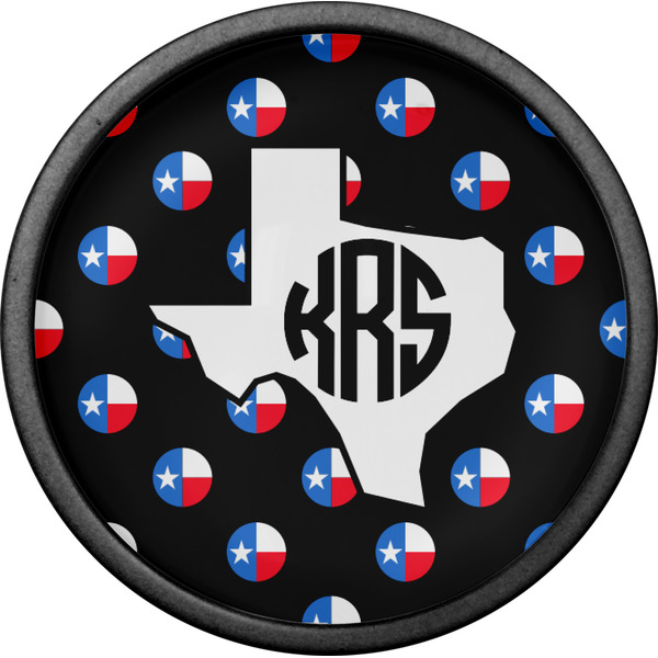 Texas Polka Dots Cabinet Knob - Black - Front