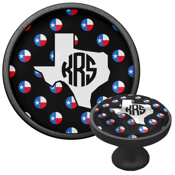 Texas Polka Dots Cabinet Knob - Black - Multi Angle