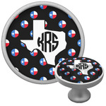 Texas Polka Dots Cabinet Knob (Silver) (Personalized)