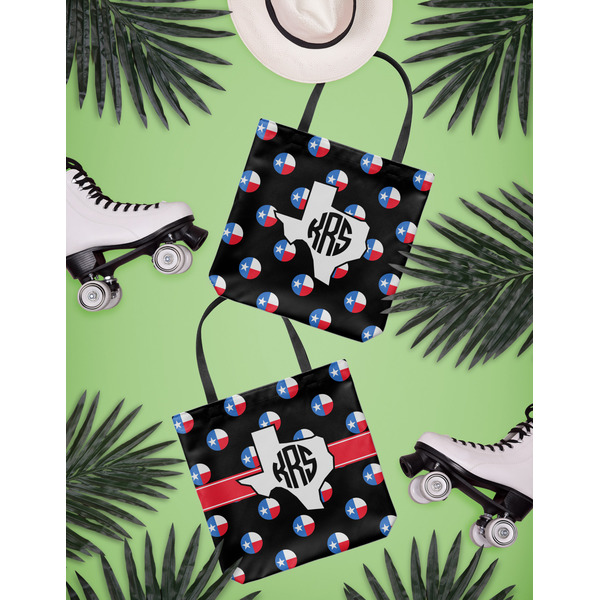 Texas Polka Dots Canvas Tote Lifestyle Front and Back