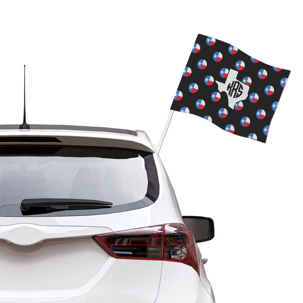Texas Polka Dots Car Flag - Large - LIFESTYLE