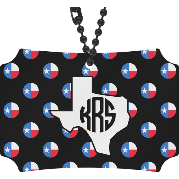 Custom Texas Polka Dots Rear View Mirror Ornament (Personalized)