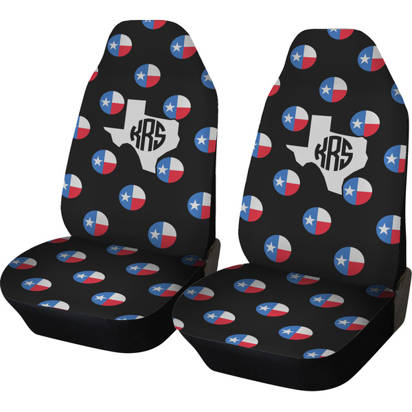 Custom Texas Polka Dots Car Seat Covers (Set of Two) (Personalized)