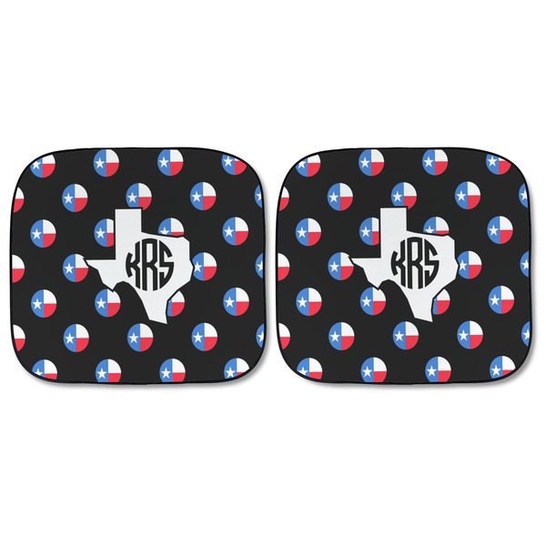 Texas Polka Dots Car Sun Shades - FRONT