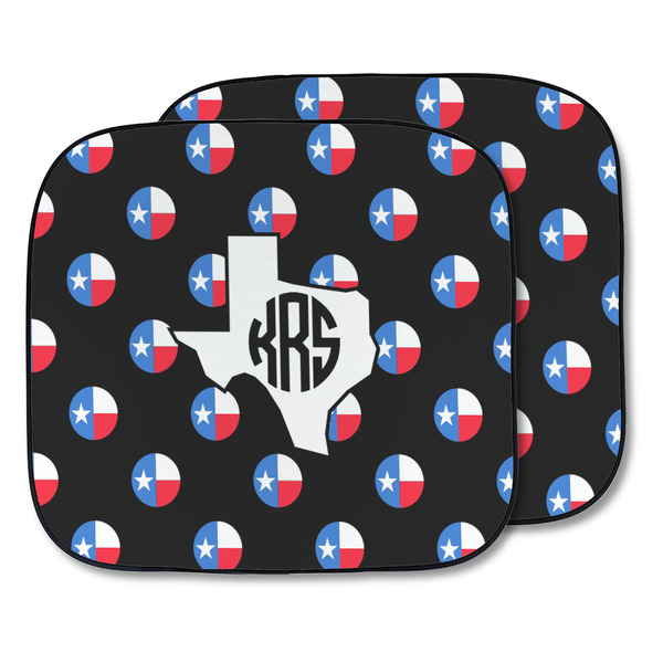 Custom Texas Polka Dots Car Sun Shade - Two Piece (Personalized)