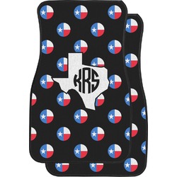 Texas Polka Dots Car Floor Mats (Front Seat) (Personalized)