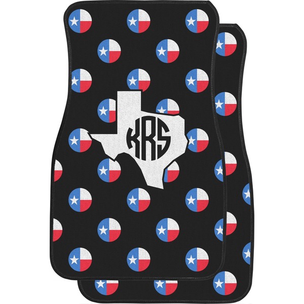 Texas Polka Dots Custom Car Floor Mats (Front Seat)