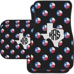 Texas Polka Dots Car Floor Mats Set - 2 Front & 2 Back (Personalized)