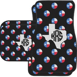 Texas Polka Dots Car Floor Mats Set - 2 Front & 2 Back (Personalized)