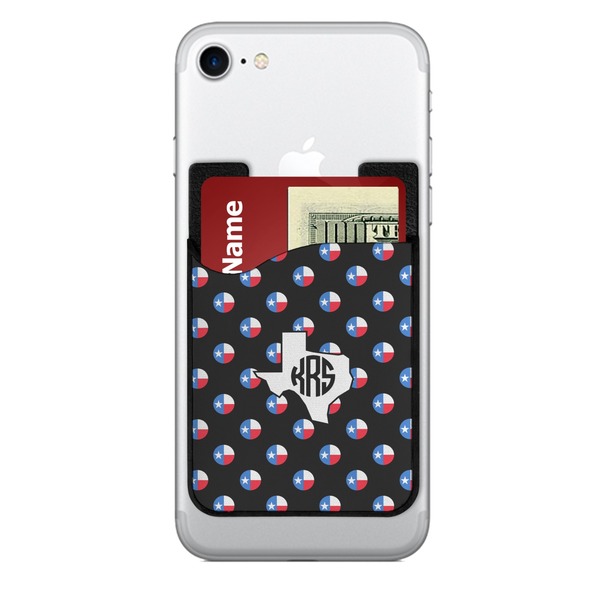 Custom Texas Polka Dots 2-in-1 Cell Phone Credit Card Holder & Screen Cleaner (Personalized)
