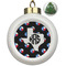 Texas Polka Dots Ceramic Christmas Ornament - Xmas Tree (Front View)