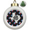 Texas Polka Dots Ceramic Ball Ornament - Christmas Tree (Personalized)