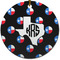Texas Polka Dots Ceramic Flat Ornament - Circle (Front)