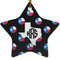 Texas Polka Dots Ceramic Flat Ornament - Star (Front)