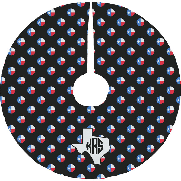 Custom Texas Polka Dots Tree Skirt (Personalized)