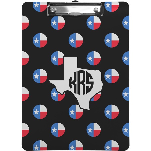 Custom Texas Polka Dots Clipboard (Letter Size) (Personalized)