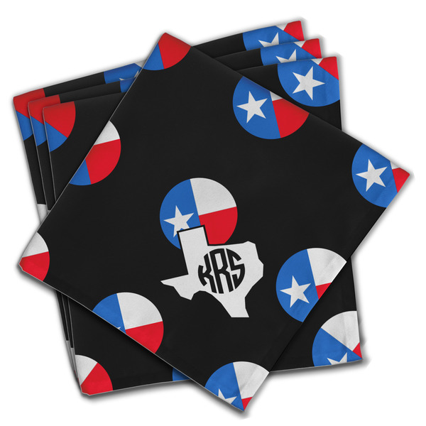 Custom Texas Polka Dots Cloth Napkins (Set of 4) (Personalized)