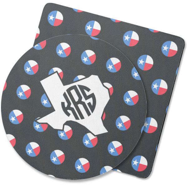 Custom Texas Polka Dots Rubber Backed Coaster (Personalized)