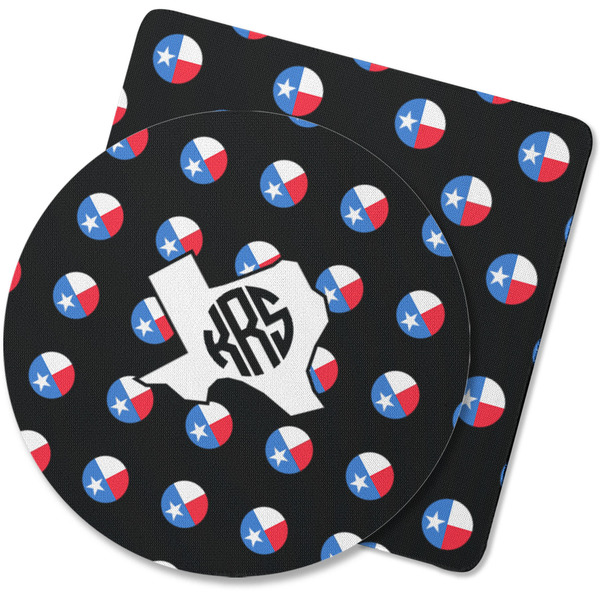 Custom Texas Polka Dots Rubber Backed Coaster (Personalized)