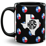 Texas Polka Dots 11 Oz Coffee Mug - Black (Personalized)