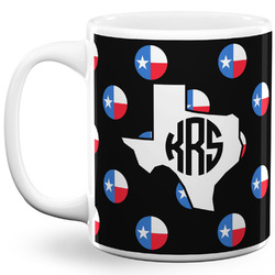Texas Polka Dots 11 Oz Coffee Mug - White (Personalized)