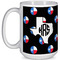 Texas Polka Dots 15 Oz Coffee Mug - White (Personalized)