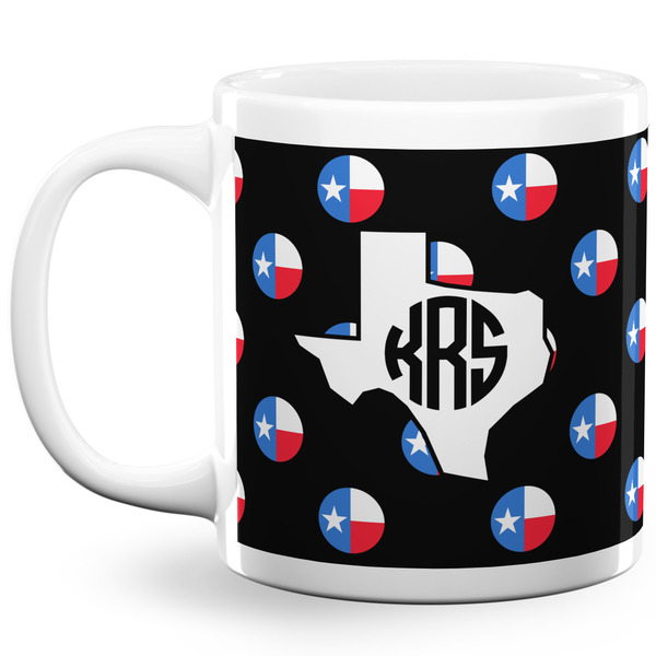 Custom Texas Polka Dots 20 Oz Coffee Mug - White (Personalized)