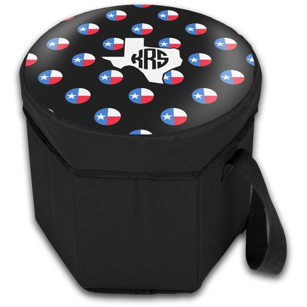 Texas Polka Dots Collapsible Personalized Cooler & Seat (Closed)