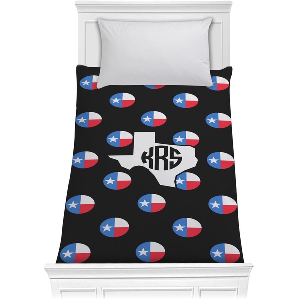 Custom Texas Polka Dots Comforter - Twin (Personalized)