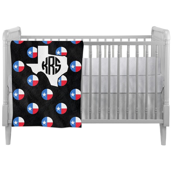 Custom Texas Polka Dots Crib Comforter / Quilt (Personalized)