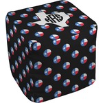 Texas Polka Dots Cube Pouf Ottoman (Personalized)