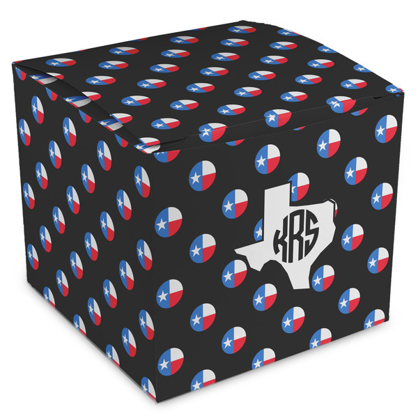 Custom Texas Polka Dots Cube Favor Gift Boxes (Personalized)
