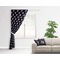 Texas Polka Dots Curtain With Window and Rod - in Room Matching Pillow