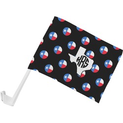 Texas Polka Dots Car Flag - Small w/ Monogram