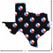 Texas Polka Dots Custom Shape Iron On Patches - L - APPROVAL