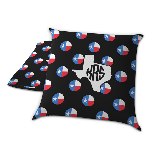 Texas Polka Dots Decorative Pillow Case - TWO