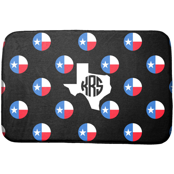 Custom Texas Polka Dots Dish Drying Mat w/ Monogram