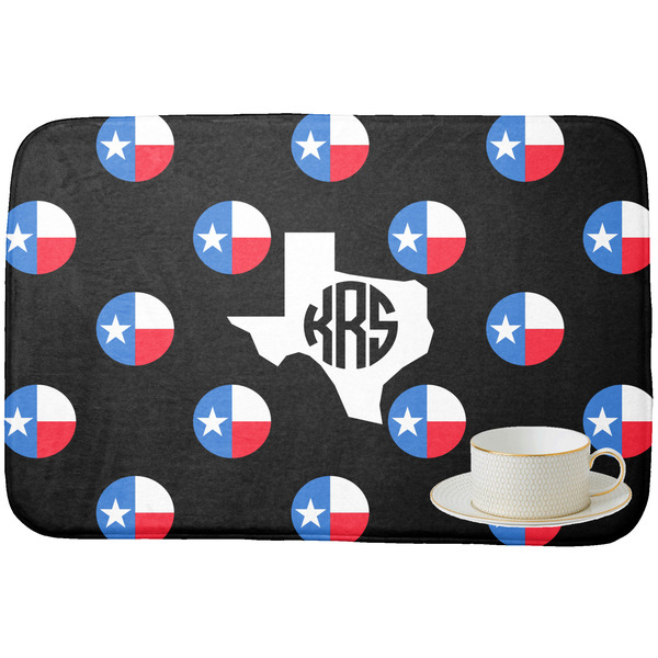 Texas Polka Dots Dish Drying Mat - with cup