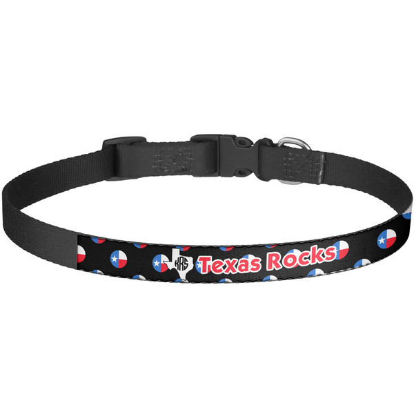 Custom Texas Polka Dots Dog Collar - Large (Personalized)