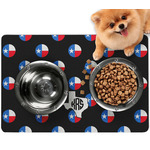Texas Polka Dots Dog Food Mat - Small w/ Monogram