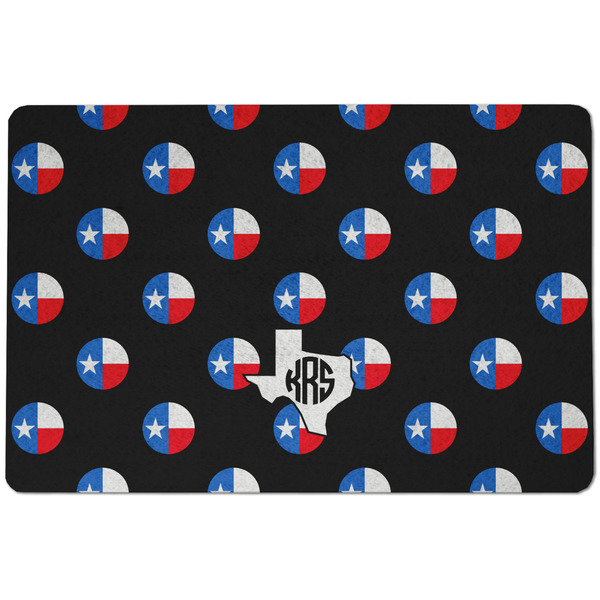 Texas Polka Dots Dog Food Mat - Small without bowls