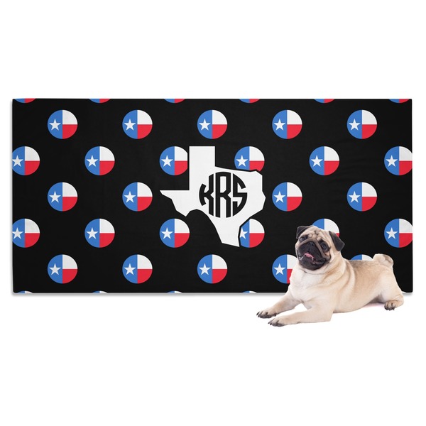 Custom Texas Polka Dots Dog Towel (Personalized)