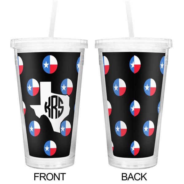 Texas Polka Dots Double Wall Tumbler with Straw - Approval