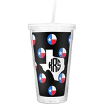 Texas Polka Dots Double Wall Tumbler with Straw (Personalized)