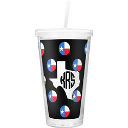 Texas Polka Dots Double Wall Tumbler with Straw (Personalized)