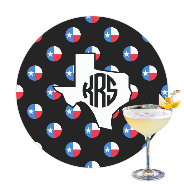 Custom Texas Polka Dots Printed Drink Topper (Personalized)